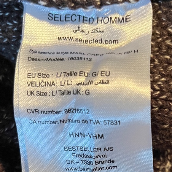 Men’s Selected Homme Cozy, Casual Crewneck Sweater - Picture 8 of 9